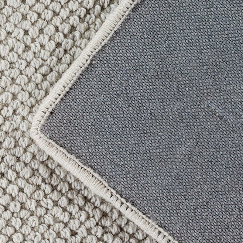 Grauer moderner Teppich aus einfarbigem Polyester, rutschfester Teppich für die Inneneinrichtung