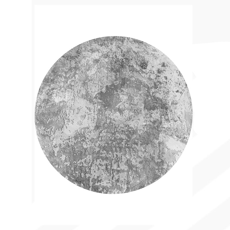 Stylish Grey Modern Area Rug Polyester Rug Easy Care Washable Carpet for Home Decor