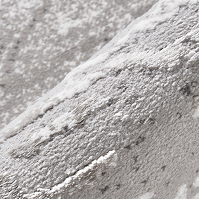 Stylish Grey Modern Area Rug Polyester Rug Easy Care Washable Carpet for Home Decor