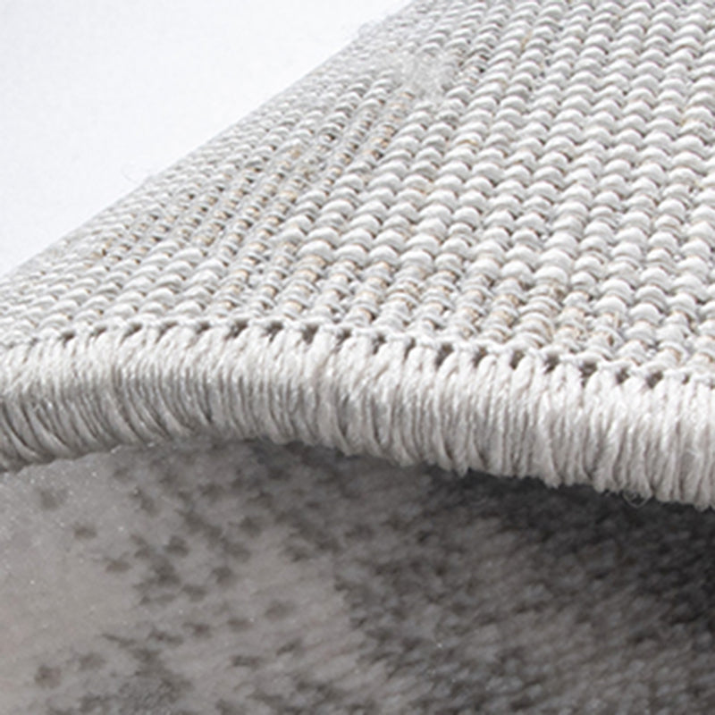 Stylish Grey Modern Area Rug Polyester Rug Easy Care Washable Carpet for Home Decor