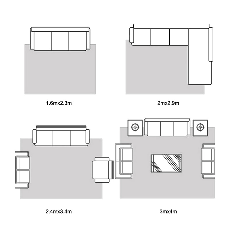 Grey Modern Area Carpet Stripe Print Polyester Area Rug Non-Slip Backing Rug for Living Room
