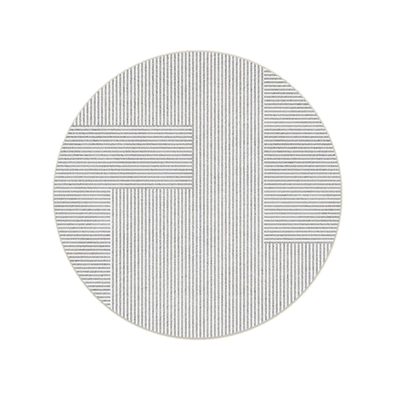 Beige Modern Area Rug Stripe Pattern Polyester Area Carpet Non-Slip Backing Rug for Living Room