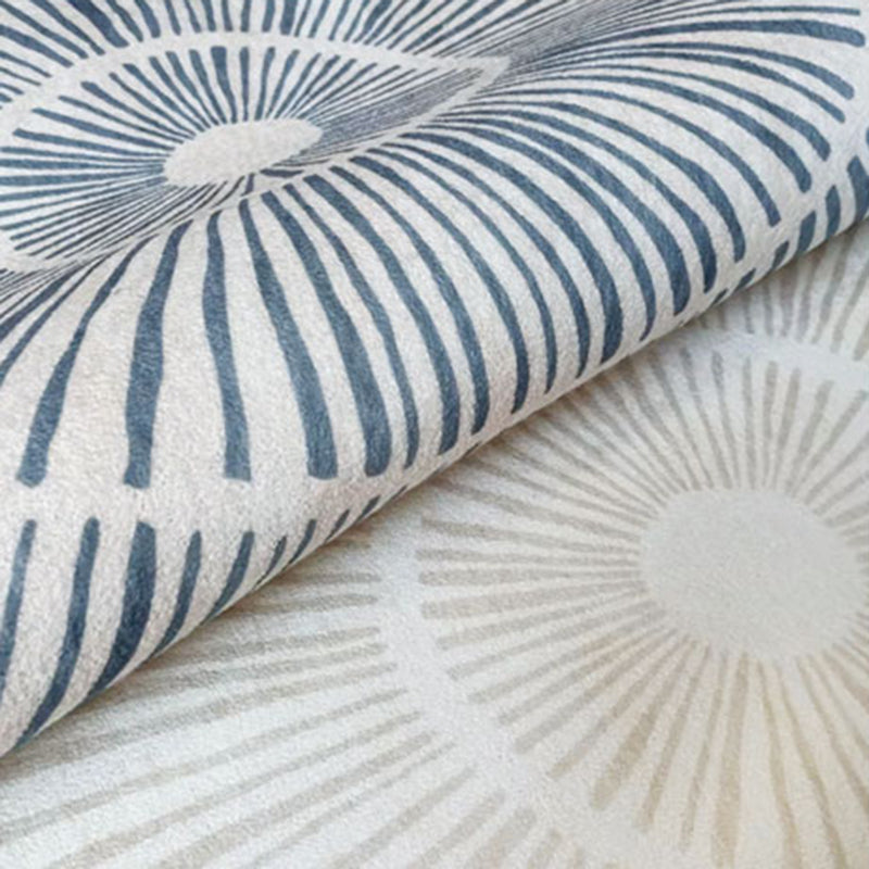 Beige Modern Area Carpet Stripe Pattern Polyester Area Rug Anti-Slip Washable Rug for Home Decor
