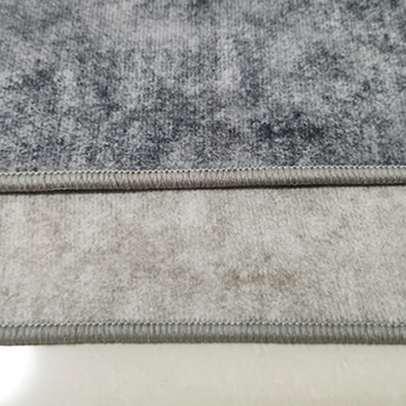 Tapis moderne gris bloc de couleur en Polyester, résistant aux taches, pour la décoration de la maison