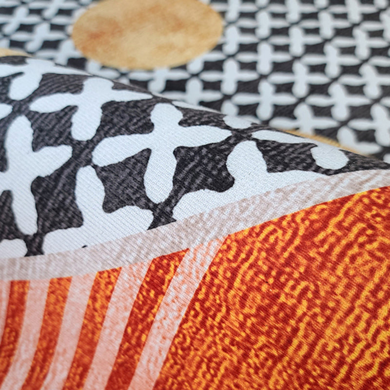 Modern Houndstooth Print Rug Polyester Area Carpet Stain Resistant Indoor Rug for Home Decoration