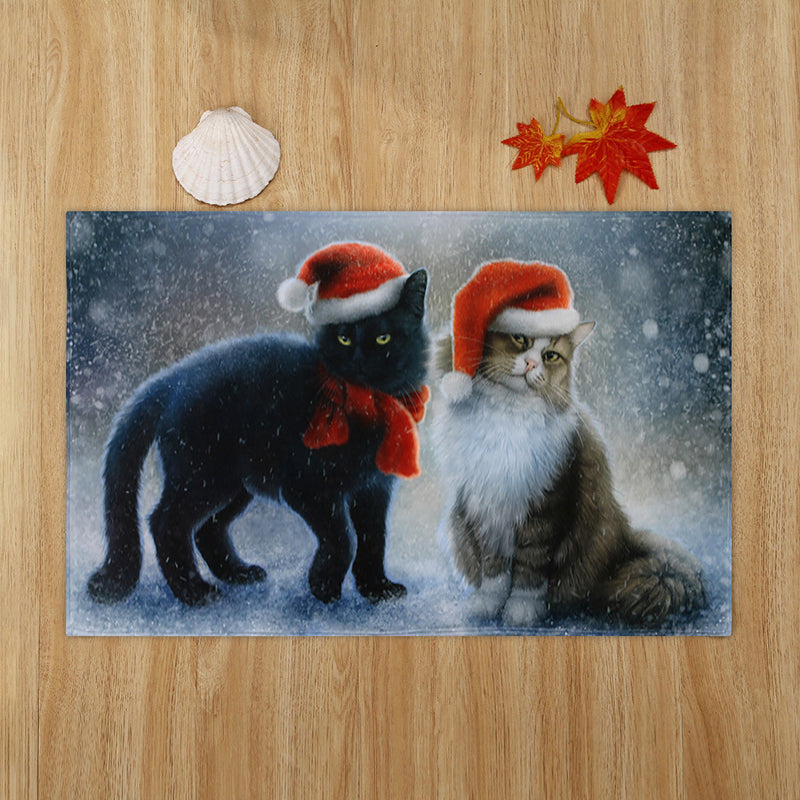 Red Simple Carpet Polyester Star Area Carpet Washable Carpet for Home Decor