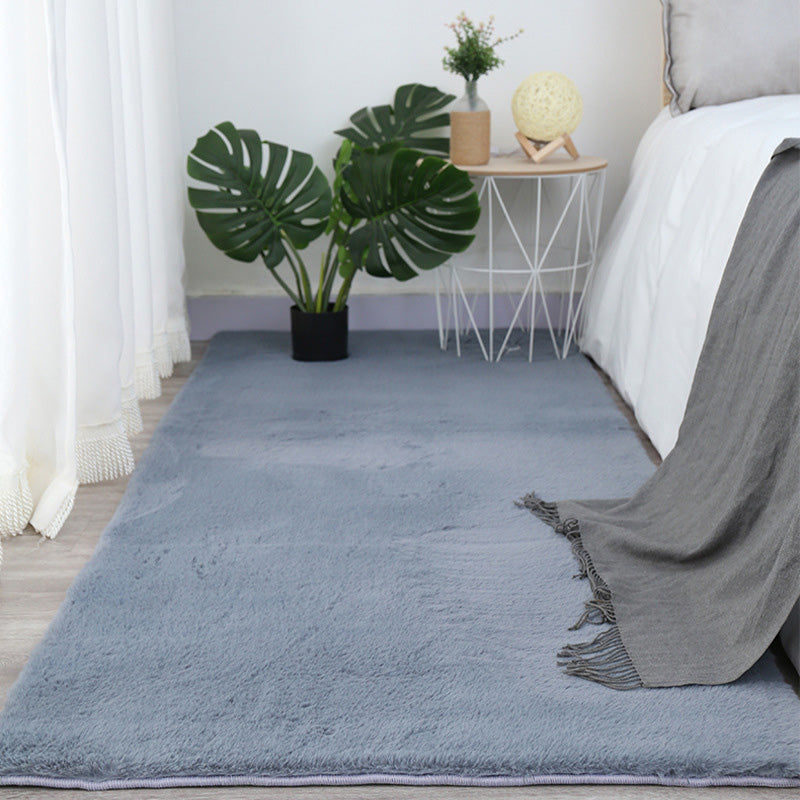 Contemporary Indoor Rug Simple Plain Area Rug Polyster Washable Anti-Slip Rug for Home Decor