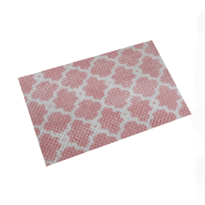 Creative Indoor Rug Argyle Print Polyester Carpet Stain Resistant Area Rug for Home Decoration