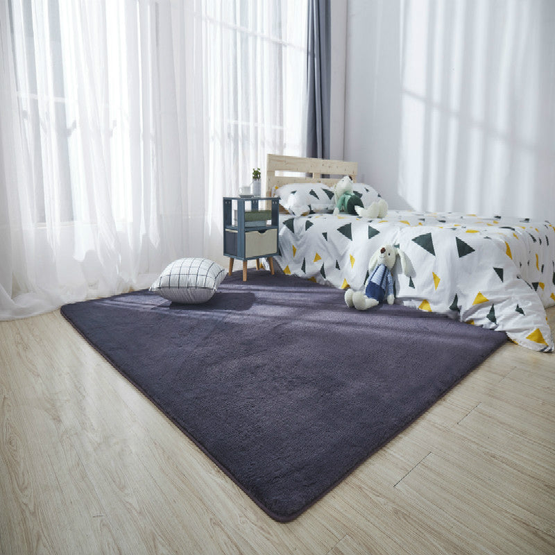 Tapis de loisirs de couleur de couleur solide du tapis de couleur unis en polyester avec support sans glissement