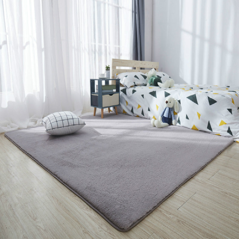 Tapis de loisirs de couleur de couleur solide du tapis de couleur unis en polyester avec support sans glissement