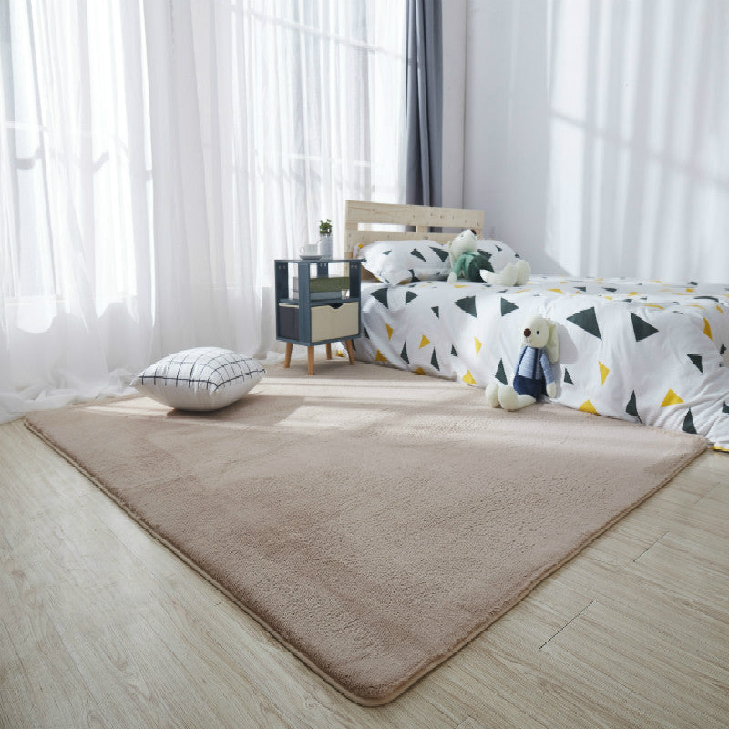 Tapis de loisirs de couleur de couleur solide du tapis de couleur unis en polyester avec support sans glissement