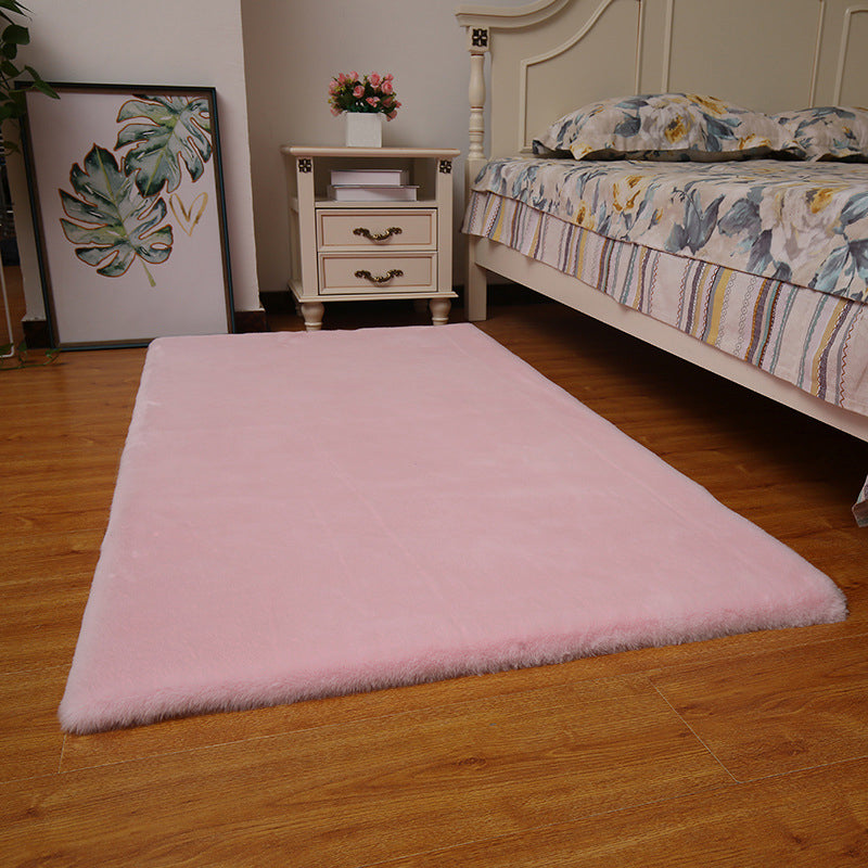 Simple Carpet Solid Color Polyster Contemporary Rug Washable Indoor Area Rug for Home Decor