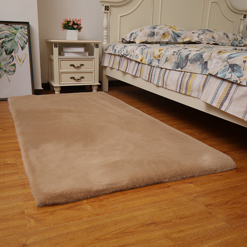 Simple Carpet Solid Color Polyster Contemporary Rug Washable Indoor Area Rug for Home Decor