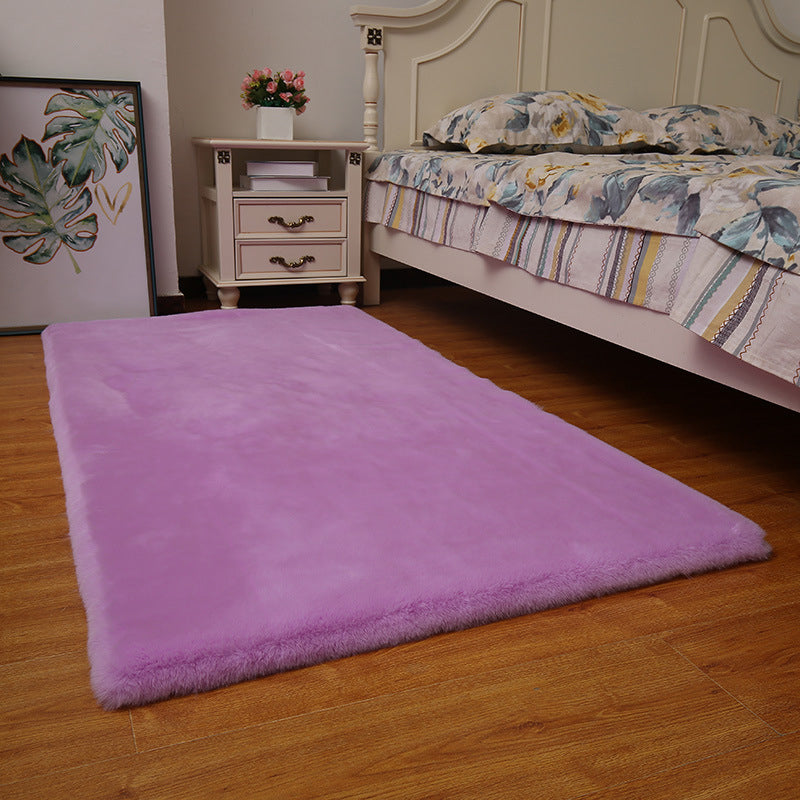 Simple Carpet Solid Color Polyster Contemporary Rug Washable Indoor Area Rug for Home Decor