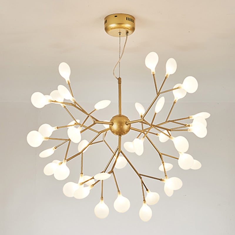 Gold Firefly Chandelier Modernist Metal Multi Lights Ceiling Chandelier for Living Room