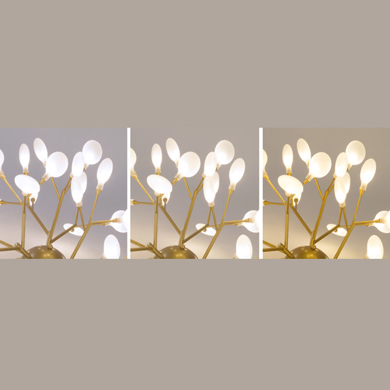 Gold Firefly Chandelier Modernist Metal Multi Lights Ceiling Chandelier for Living Room