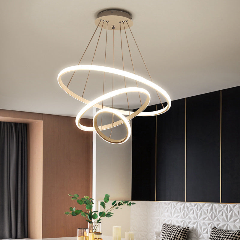 Multi-Tier Chandelier Light Fixtures Modern 3-Light Chandelier Pendant Lamp with Acrylic Shade