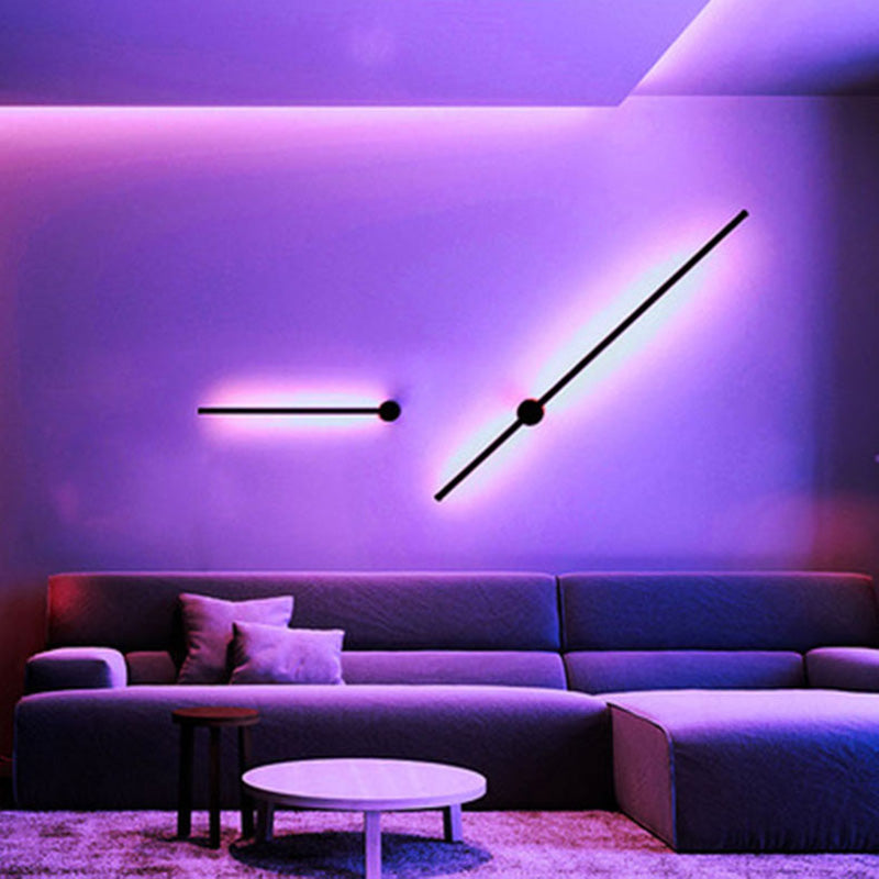 Stile moderno RGB Light Metallic Sconce Lighting Prontoni murali per la camera da letto per la camera da letto d'albergo