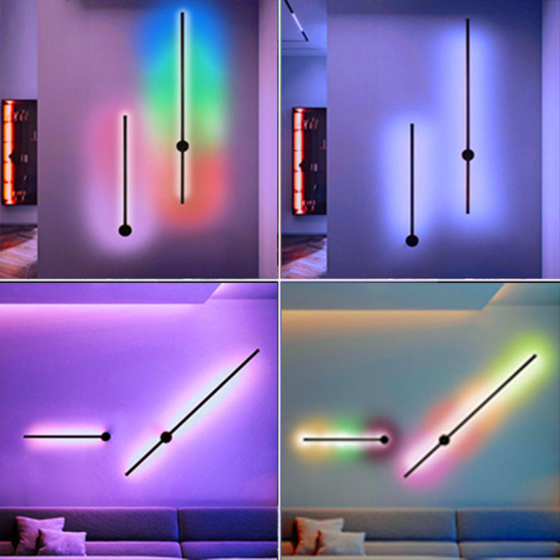 Stile moderno RGB Light Metallic Sconce Lighting Prontoni murali per la camera da letto per la camera da letto d'albergo