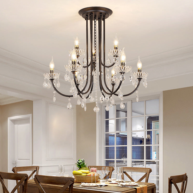 Lámpara de araña de velas iluminación de vidrio tradicional iluminación para restaurante