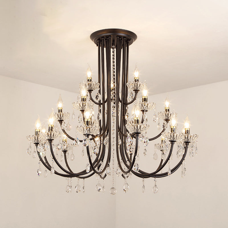 Lámpara de araña de velas iluminación de vidrio tradicional iluminación para restaurante