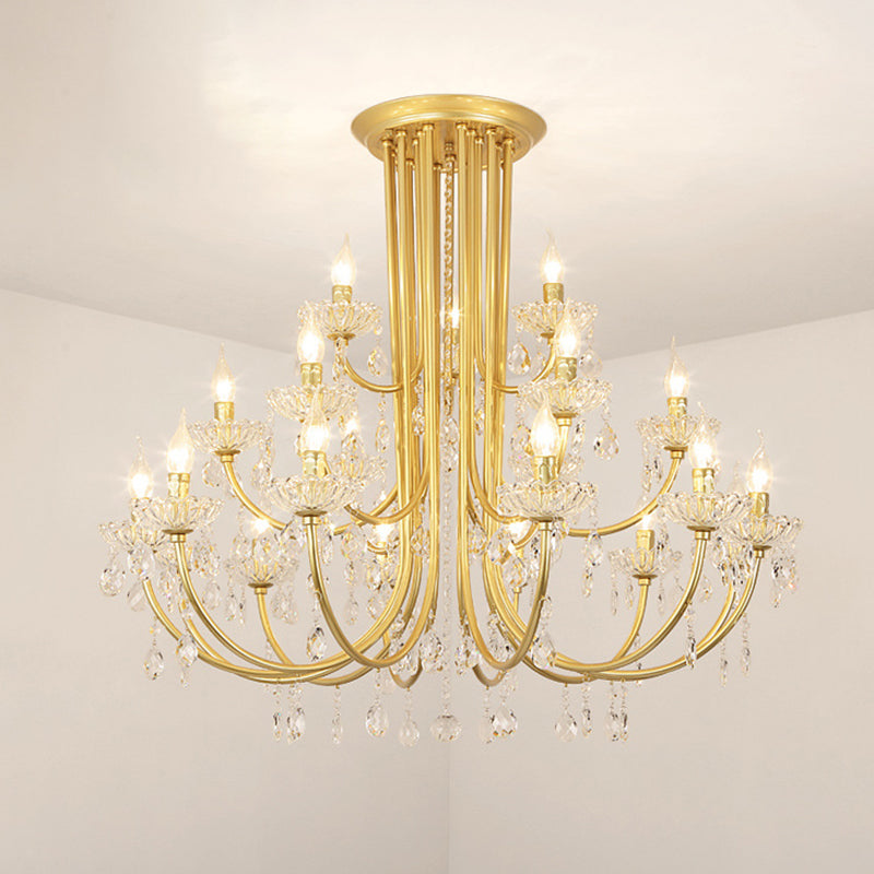 Lámpara de araña de velas iluminación de vidrio tradicional iluminación para restaurante