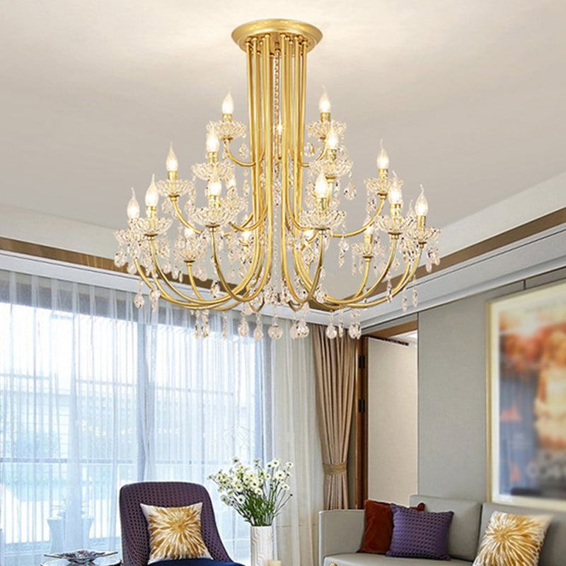 Lámpara de araña de velas iluminación de vidrio tradicional iluminación para restaurante