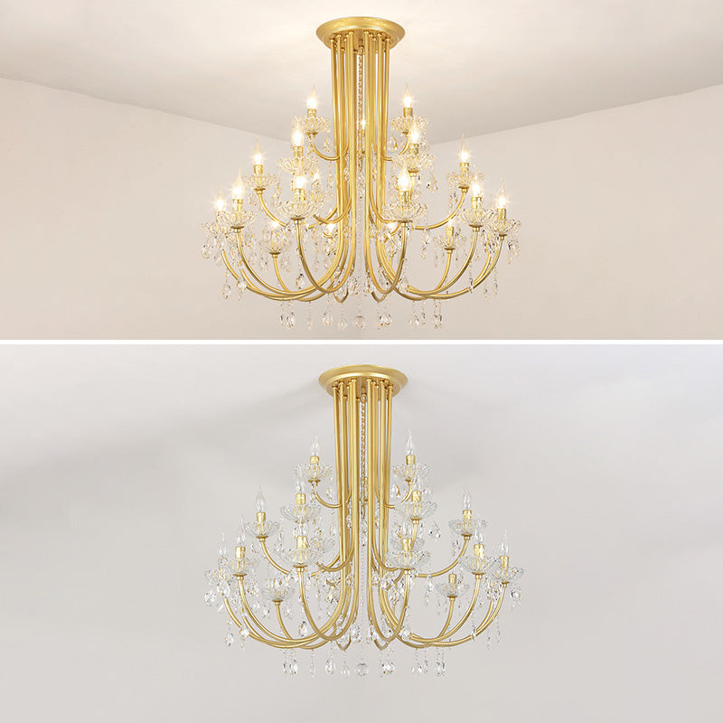 Lámpara de araña de velas iluminación de vidrio tradicional iluminación para restaurante