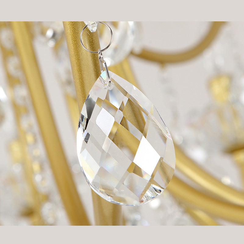 Lámpara de araña de velas iluminación de vidrio tradicional iluminación para restaurante