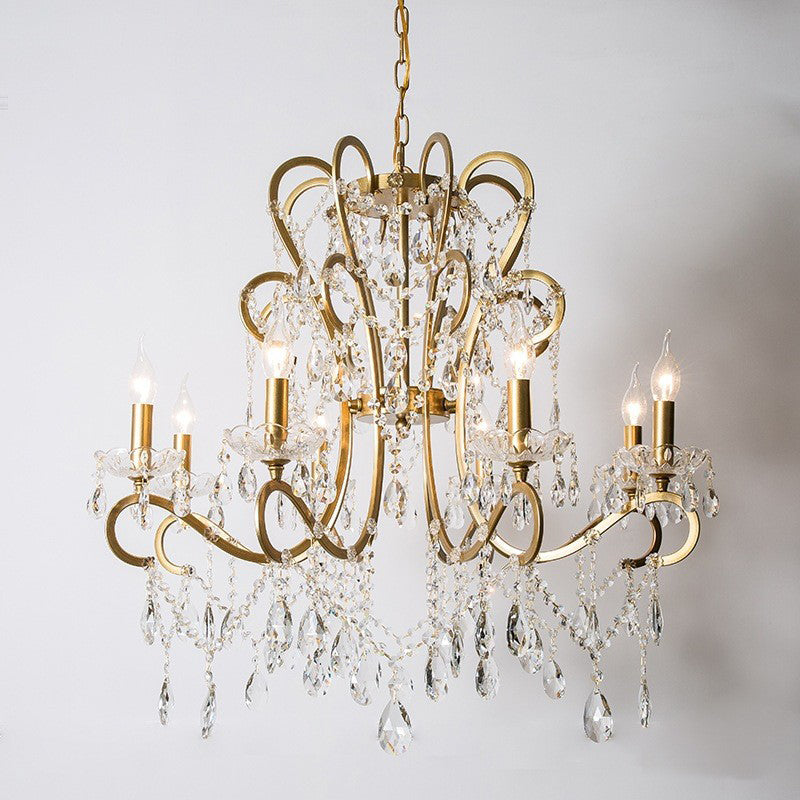 Kerze Kronleuchter Leuchte Traditionelle Kristallheizbeleuchtung für das Restaurant