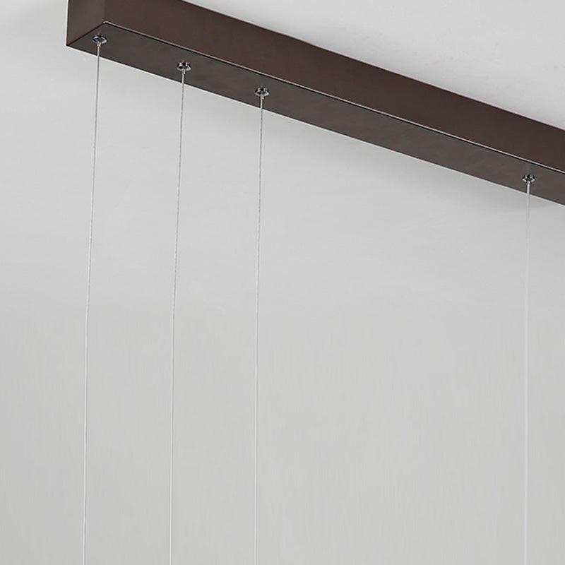Brown Aluminum Chandelier Lighting Fixture Modern Clusters Pendant for Living Room