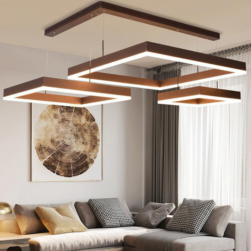 Funzione illuminazione del lampadario in metallo ciondolo per soggiorno moderno per soggiorno