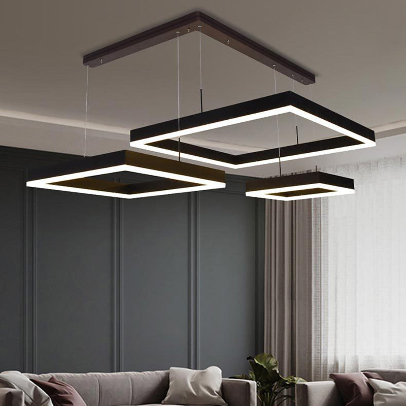 Funzione illuminazione del lampadario in metallo ciondolo per soggiorno moderno per soggiorno