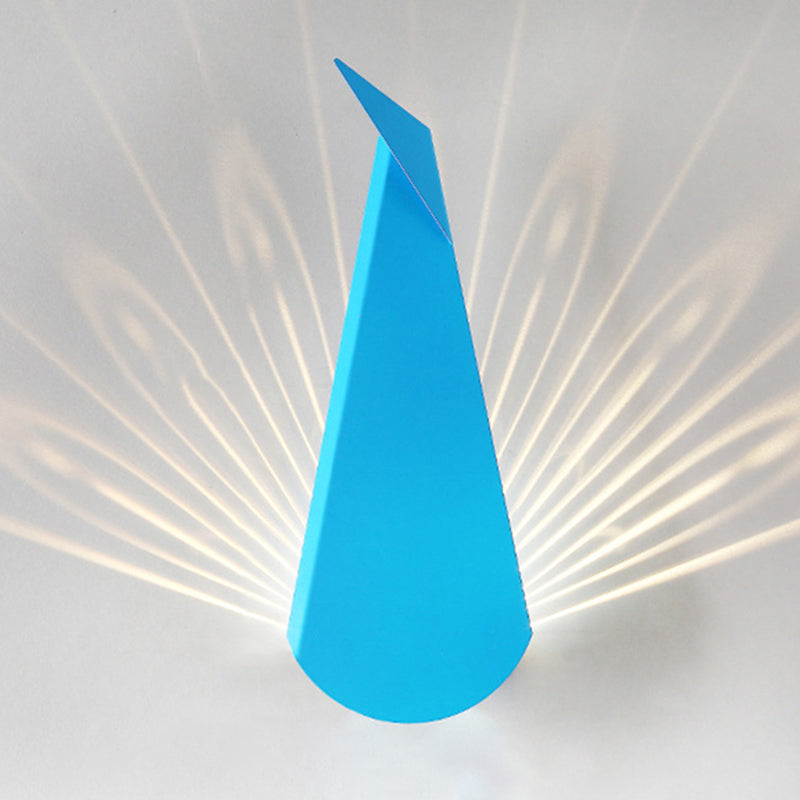 Pfauenwandmontierte Lampe postmoderne Einfachheit Metall Wandleuchte für Wohnzimmer