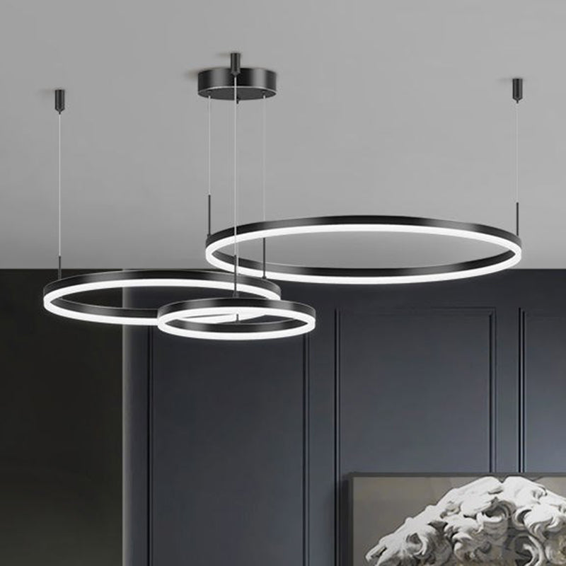 Lustre à cadre en métal contemporain Restaurant du lustre suspendu avec une teinte acrylique