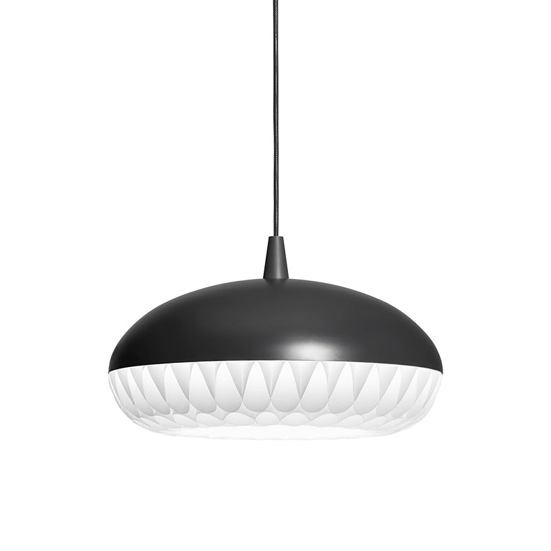 Metal Dome Pendant Light Fixture Modernism 1 Bulb White/Black Down Lighting for Restaurant