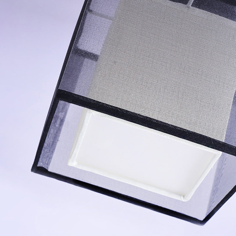 Single Head Flush Lamp Chinese Style Fabric Flush Ceiling Light for Living Room
