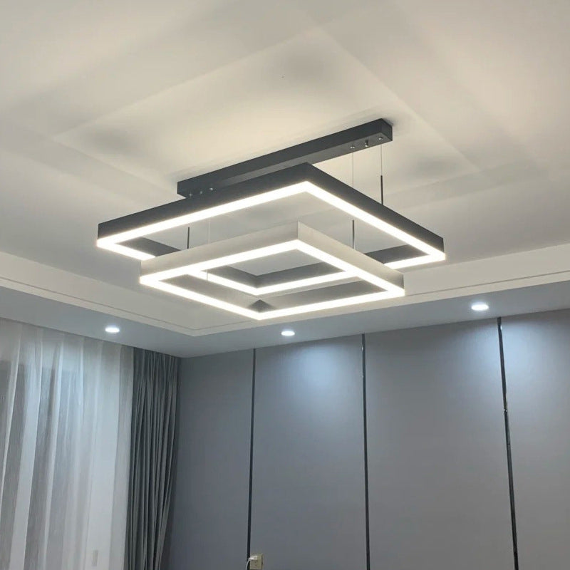 Lampade a forma quadrata contemporanea il lampadario del ristorante il lampadario sospeso con ombra acrilica