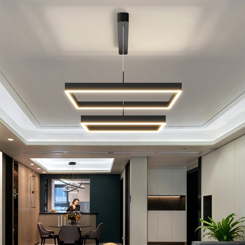 Lampade a forma quadrata contemporanea il lampadario del ristorante il lampadario sospeso con ombra acrilica