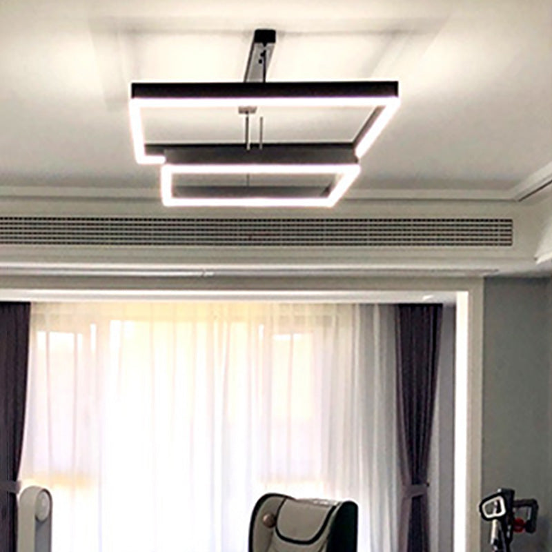 Lampade a forma quadrata contemporanea il lampadario del ristorante il lampadario sospeso con ombra acrilica