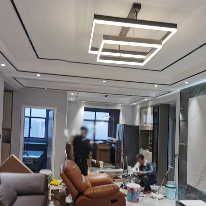 Lampade a forma quadrata contemporanea il lampadario del ristorante il lampadario sospeso con ombra acrilica