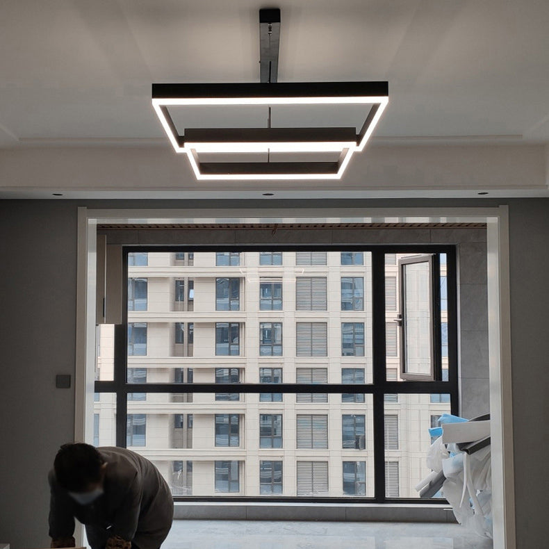 Lampade a forma quadrata contemporanea il lampadario del ristorante il lampadario sospeso con ombra acrilica