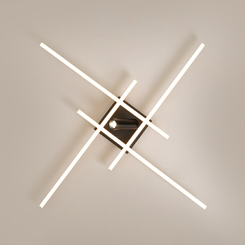 Modern Gold Semi Flush Ceiling Spotlight  LED Track Light Fixture for Dinning Room