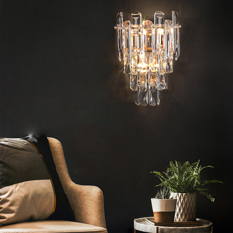 2 luces Luz de montaje de pared Luz de luz Postmoderno Estilo de hierro forjado Luz de pared de pared para sala de estar