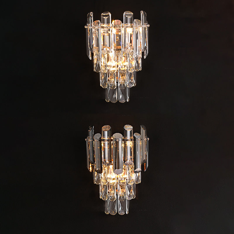 2 luces Luz de montaje de pared Luz de luz Postmoderno Estilo de hierro forjado Luz de pared de pared para sala de estar