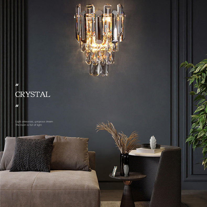 2 luces Luz de montaje de pared Luz de luz Postmoderno Estilo de hierro forjado Luz de pared de pared para sala de estar