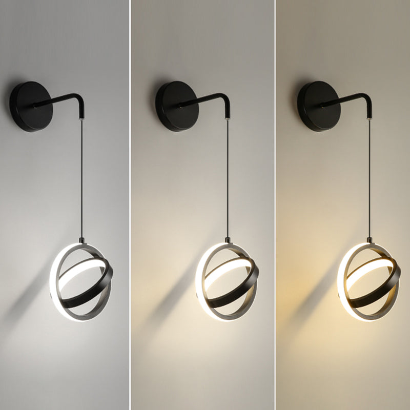 Circlings Luz montada en la pared Minimalista Metal Bundside Led Pared colgante Luz