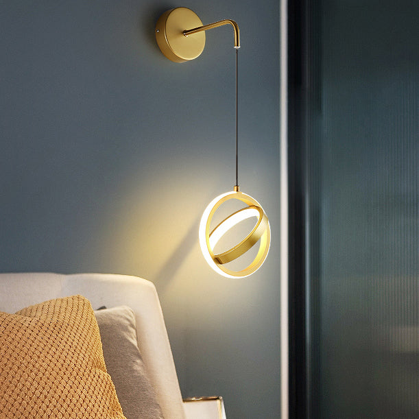 Circlings Luz montada en la pared Minimalista Metal Bundside Led Pared colgante Luz