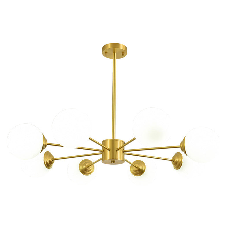 Globe Chandelier Light Fixture Designer Multi-Head Bronze Chandelier Lamp with Glass Shade