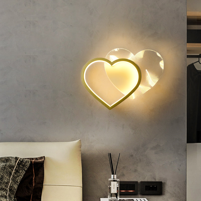 Iluminación de pared de plumas geométrica de pared de pared LED nórdica con sombra acrílica